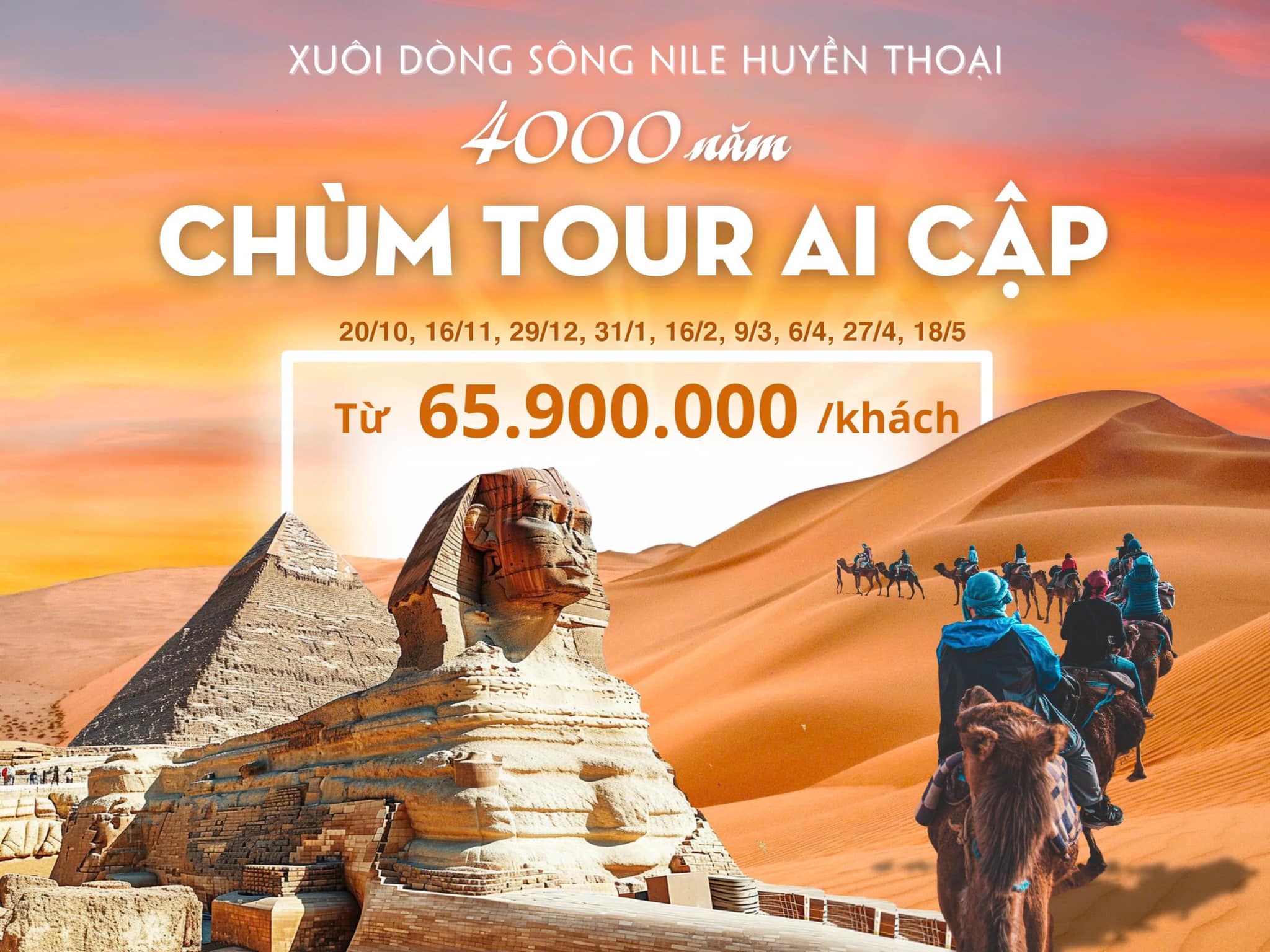 TOUR AI CẬP 8 NGÀY 7 ĐÊM: CAIRO - ASWAN - KOM OMBO - EDFU - LUXOR