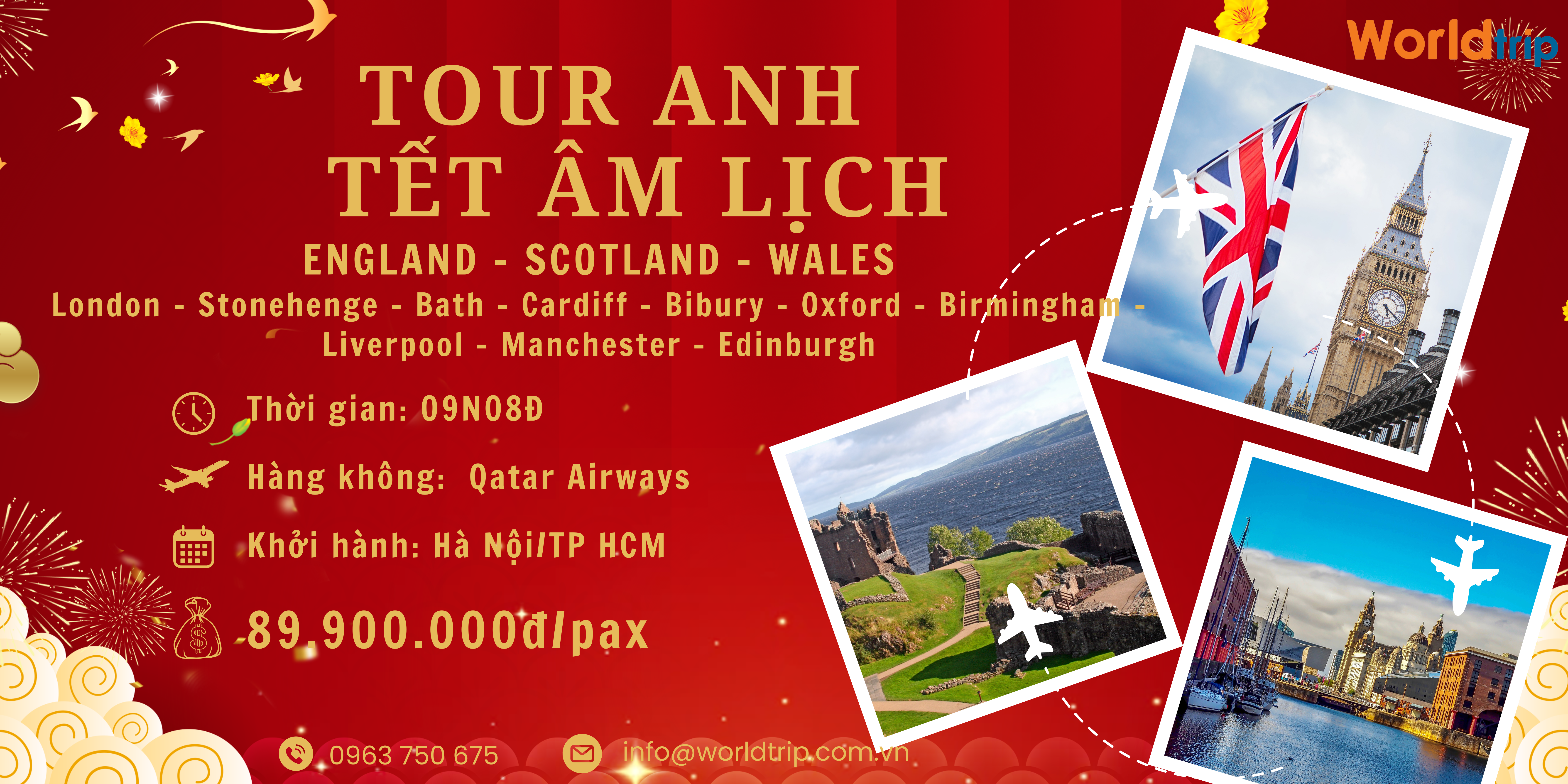 Chùm tour Anh - Scotland giá tốt