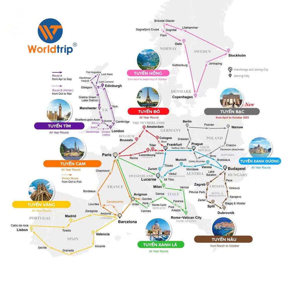 TOUR GHÉP CHÂU ÂU KHỞI HÀNH HÀNG TUẦN