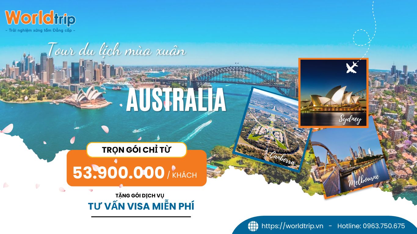 DU LỊCH MÙA XUÂN NƯỚC ÚC 7N6Đ: HÀ NỘI - SYDNEY - CANBERRA - MELBOURNE - HÀ NỘI